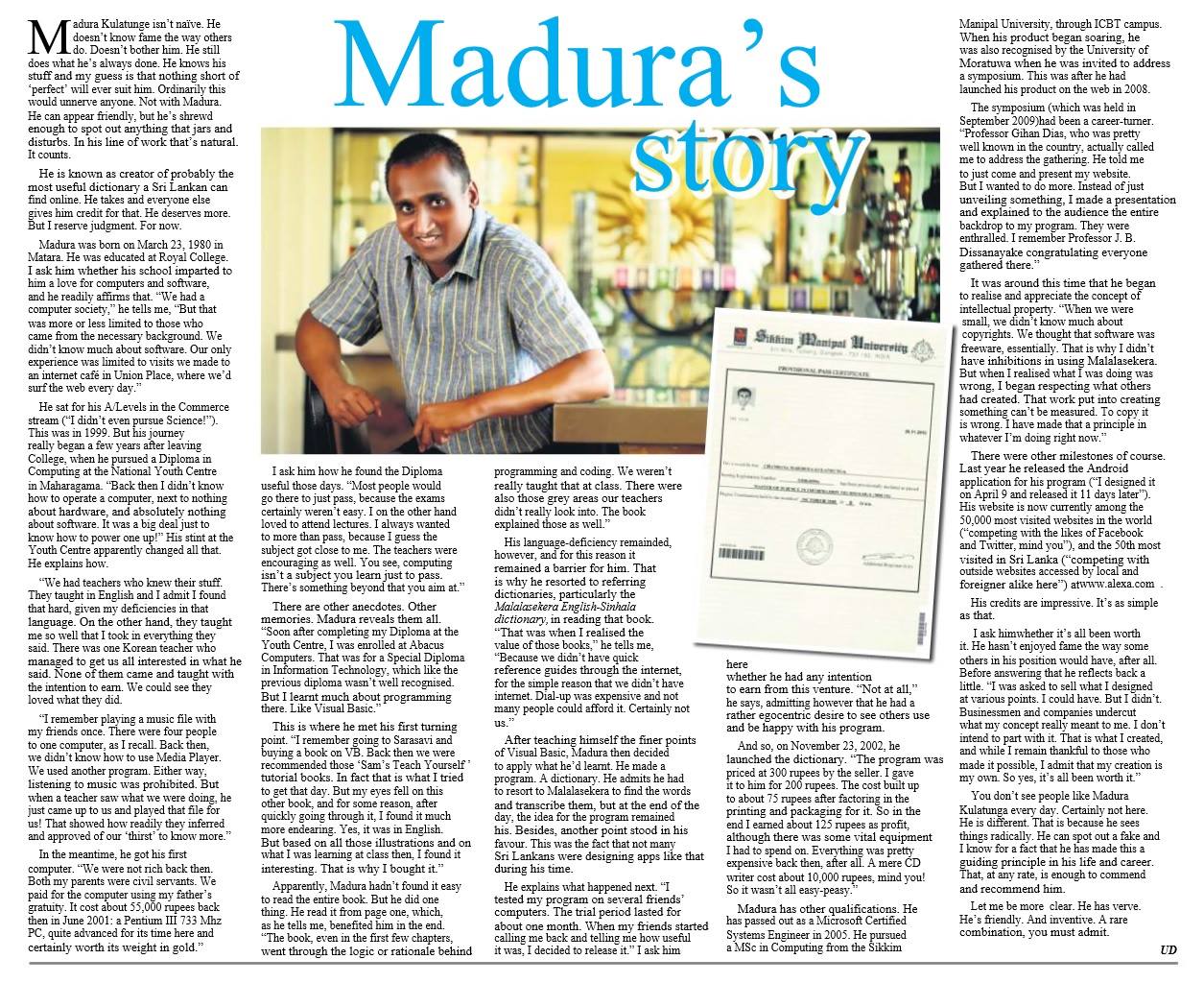 Madura's story - The Nation insight 21-June-2015 Page i10